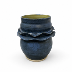 Blue Green Ruffle Vase