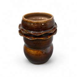 Brown Ruffle Vase